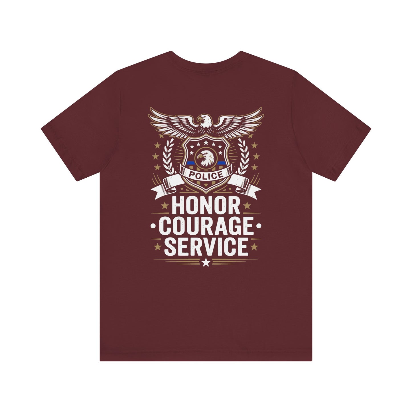 Police Honor Courage Service T-Shirt — Law Enforcement Tribute Tee