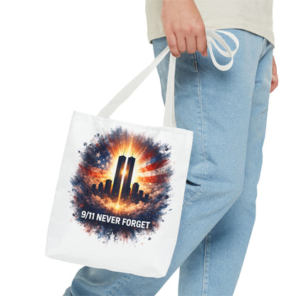 9/11 Never Forget Memorial Tote Bag — Twin Towers Tribute Tote