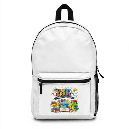First Grade Backpack – Ready to Learn Kids School Bag with Cute Characters