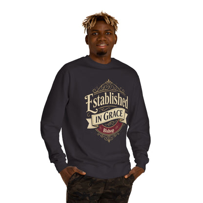 Established in Grace Sweatshirt — 'Established in Grace' Vintage Faith Crewneck