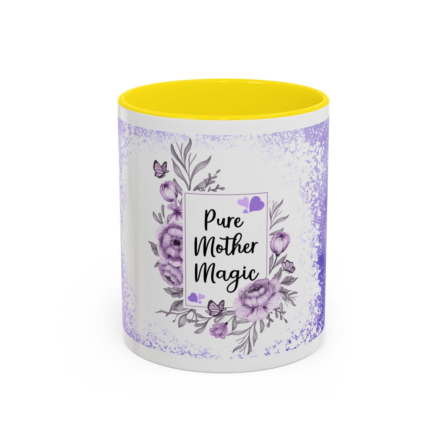 Pure Mother Magic Accent Coffee Mug — Floral Purple 11/15oz
