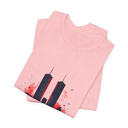 9/11 Never Forget T-Shirt — World Trade Center Memorial Tee