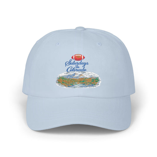 Dad Cap — "Saturdays in Colorado" Scenic Embroidered Baseball Hat