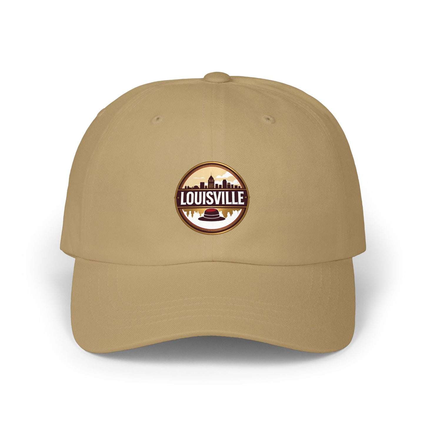 Louisville Skyline Dad Cap — Vintage Round Logo Embroidered Hat