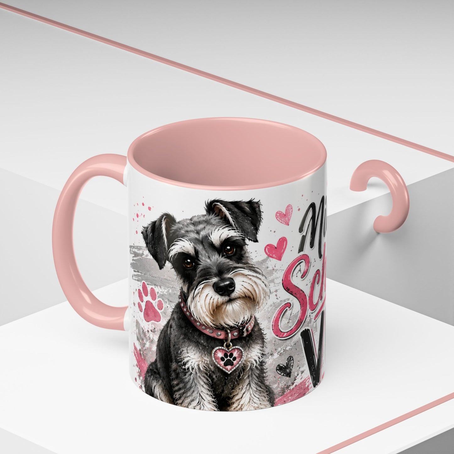 Miniature Schnauzer Vibes Accent Coffee Mug – 11/15oz