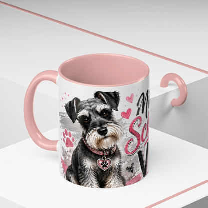 Miniature Schnauzer Vibes Accent Coffee Mug – 11/15oz