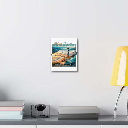 North Carolina Canvas Wall Art — "From Mountains to Coast" Lighthouse State Map
