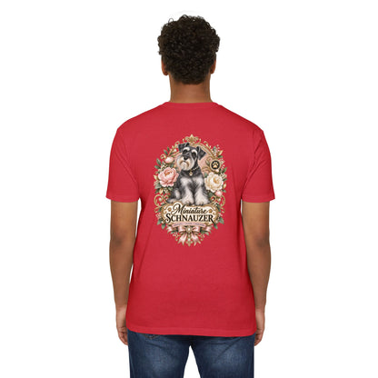 Miniature Schnauzer Floral T‑Shirt