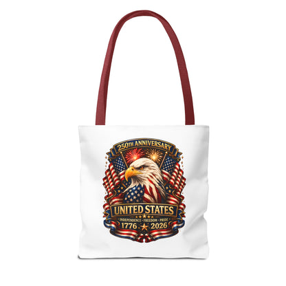 250th Anniversary United States Eagle Tote Bag — 1776–2026 Patriotic Cotton Tote