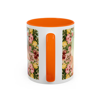 Mother’s Love Accent Coffee Mug – Floral Inspirational Gift (11/15 oz)