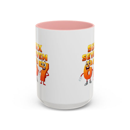Six Seven Cartoon Number Coffee Mug - Fun Math Teacher Gift (11/15oz)