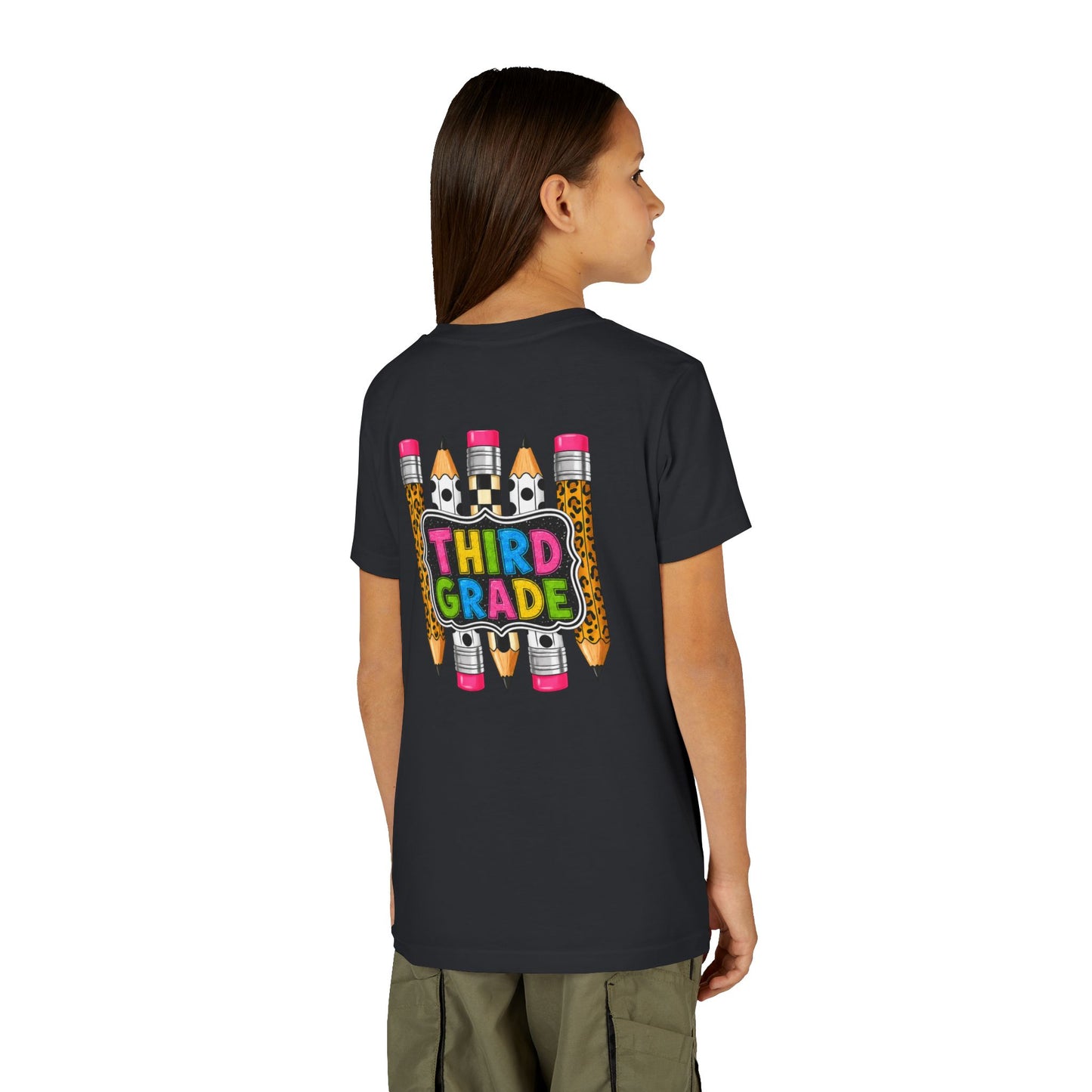 Third Grade Youth T-Shirt — Colorful Pencil Back-to-School Tee