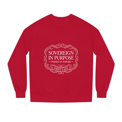 White Crewneck Sweatshirt — Subtle Embossed 'Nowhere to Be Found' Minimal Design