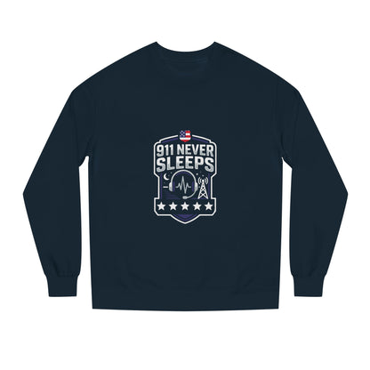 911 Never Sleeps Sweatshirt – Emergency Dispatcher & First Responder Tribute Crewneck