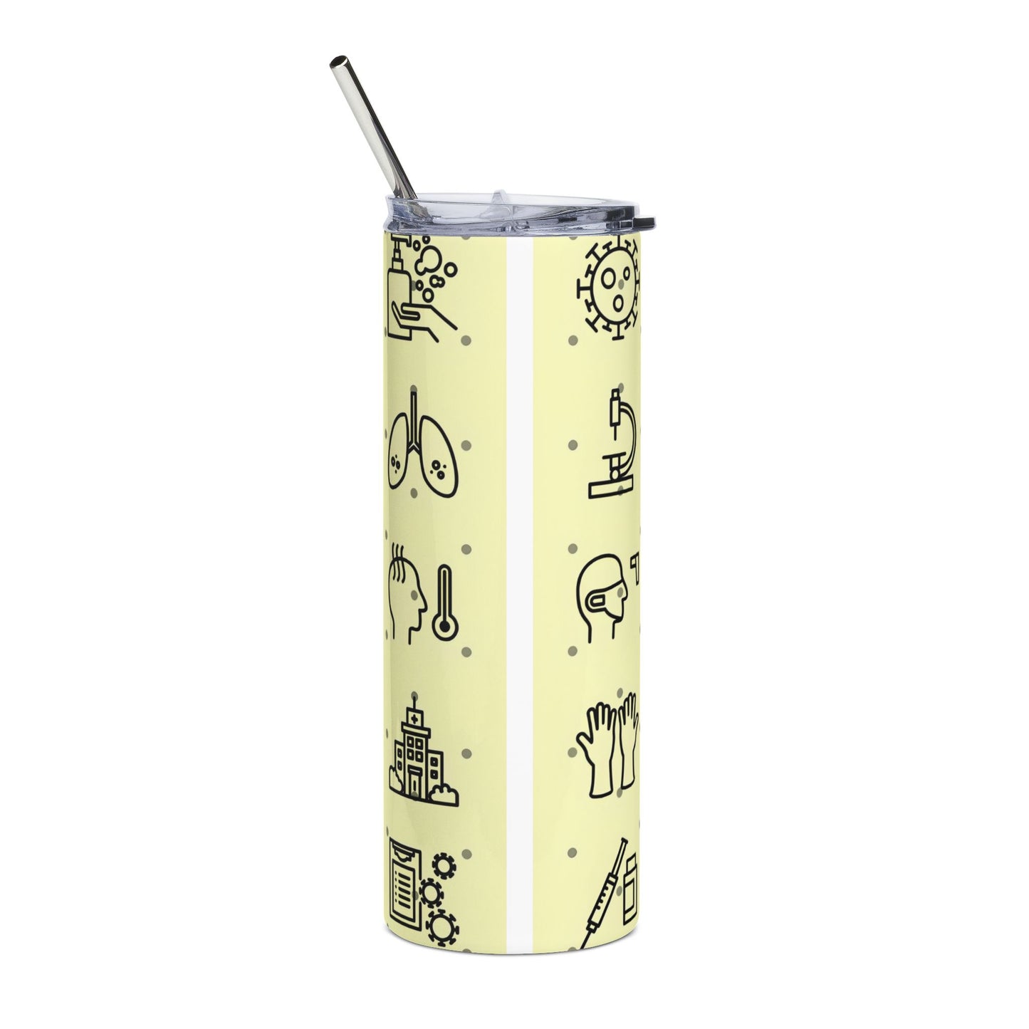Medical Icons 20oz Stainless Tumbler — Healthcare Worker Travel Cup