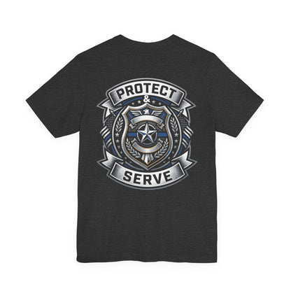 Protect & Serve T-Shirt — Police Badge Emblem Tee