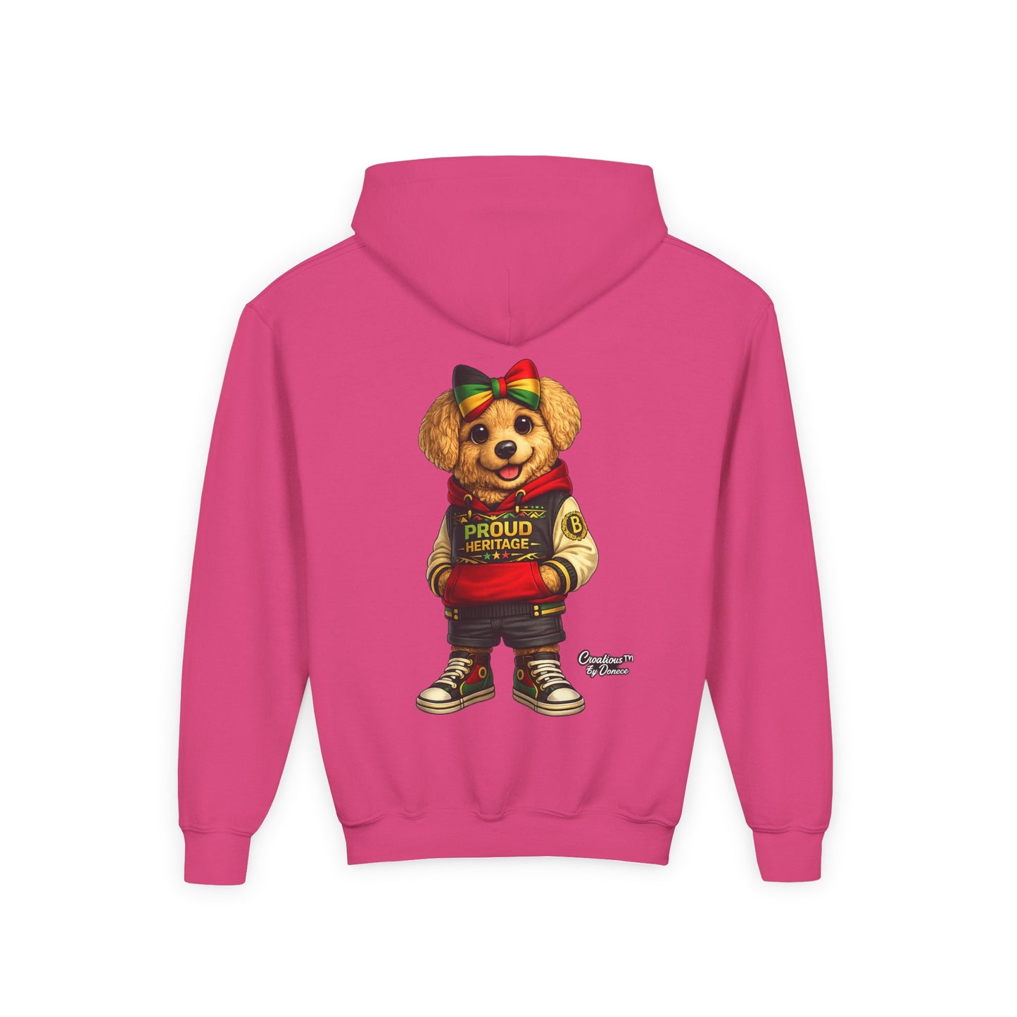 Youth Hoodie — 'Proud Heritage' Teddy Bear Streetwear Kids Pullover