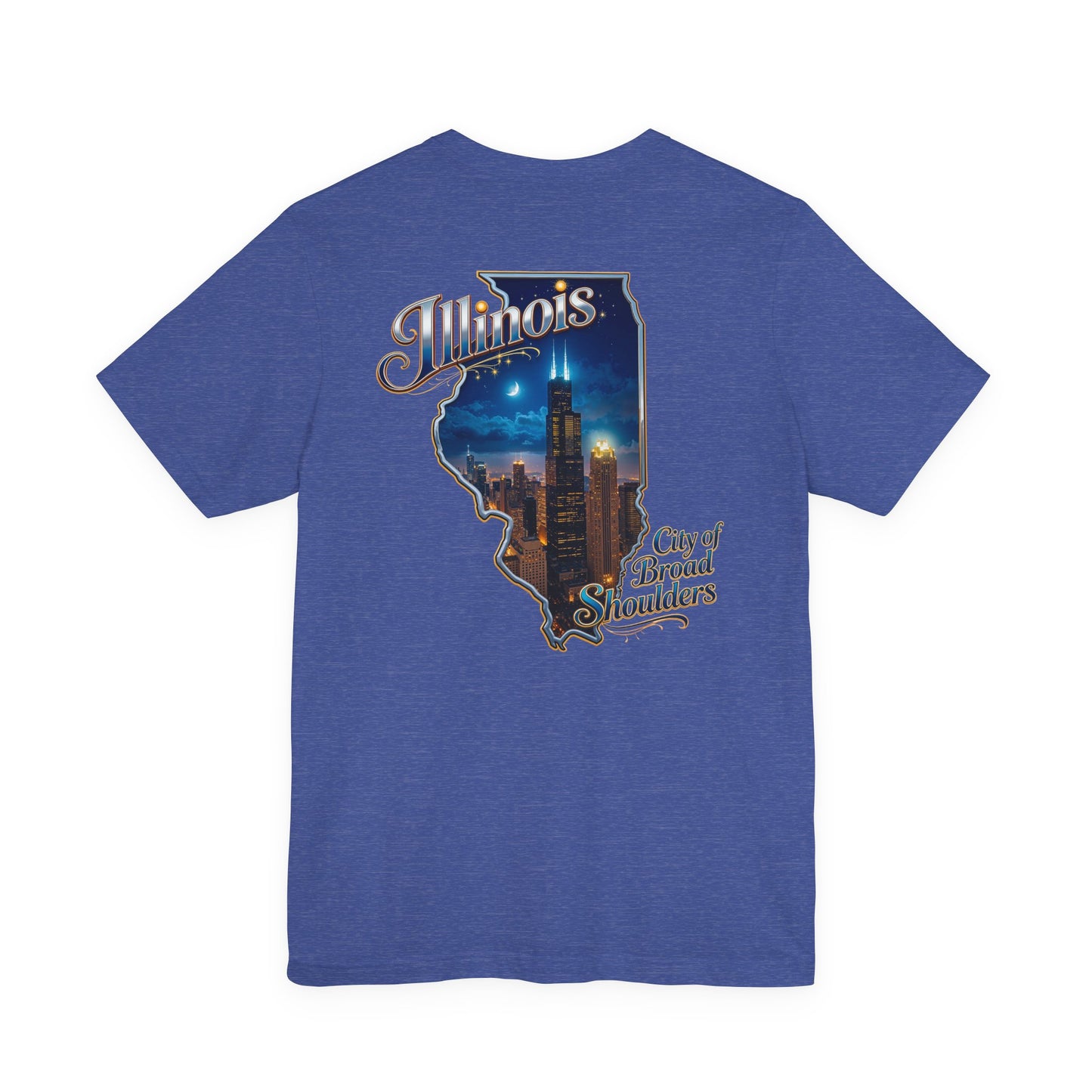 Illinois State Tee — 'City of Broad Shoulders' Chicago Skyline T-Shirt