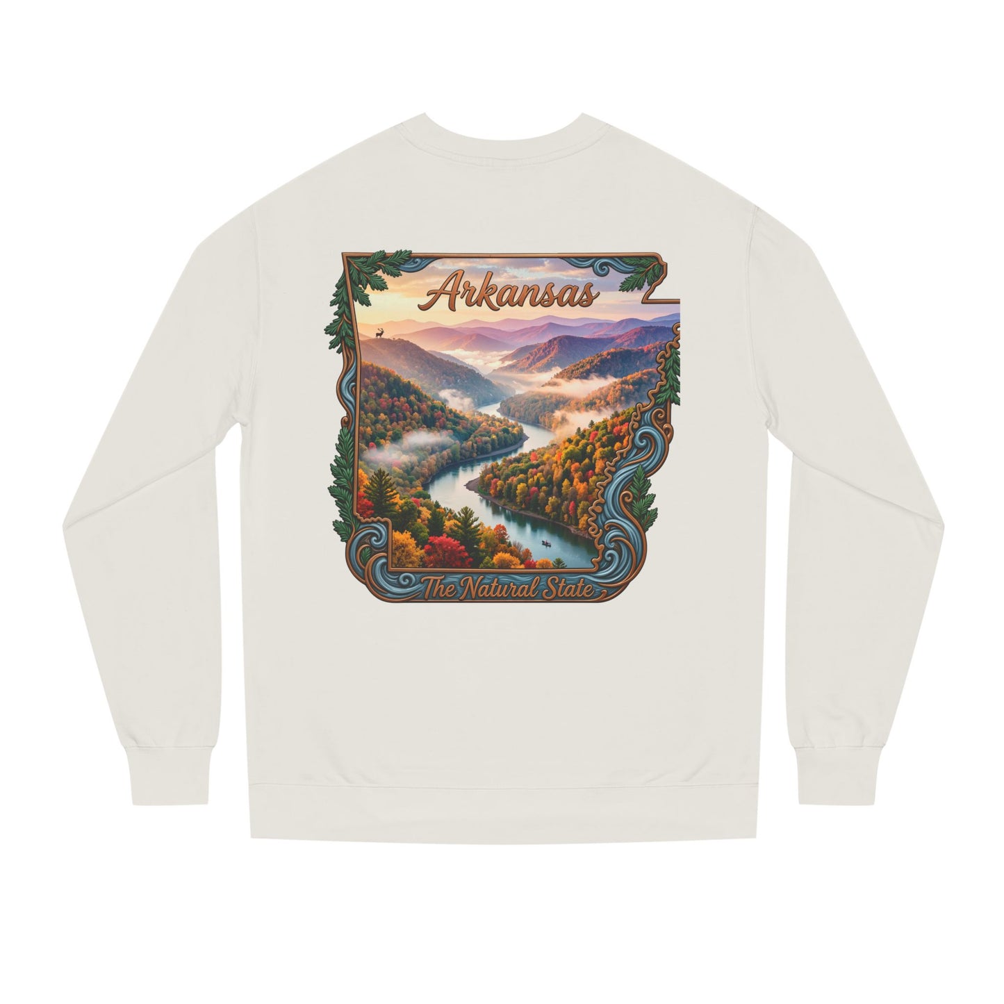 Arkansas Scenic Sweatshirt — The Natural State Autumn River Crew