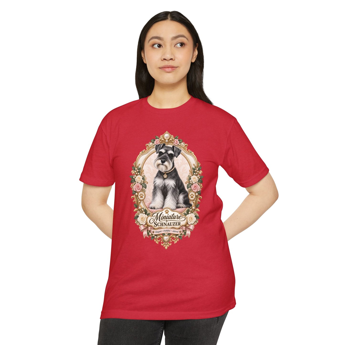 Miniature Schnauzer Floral T-Shirt