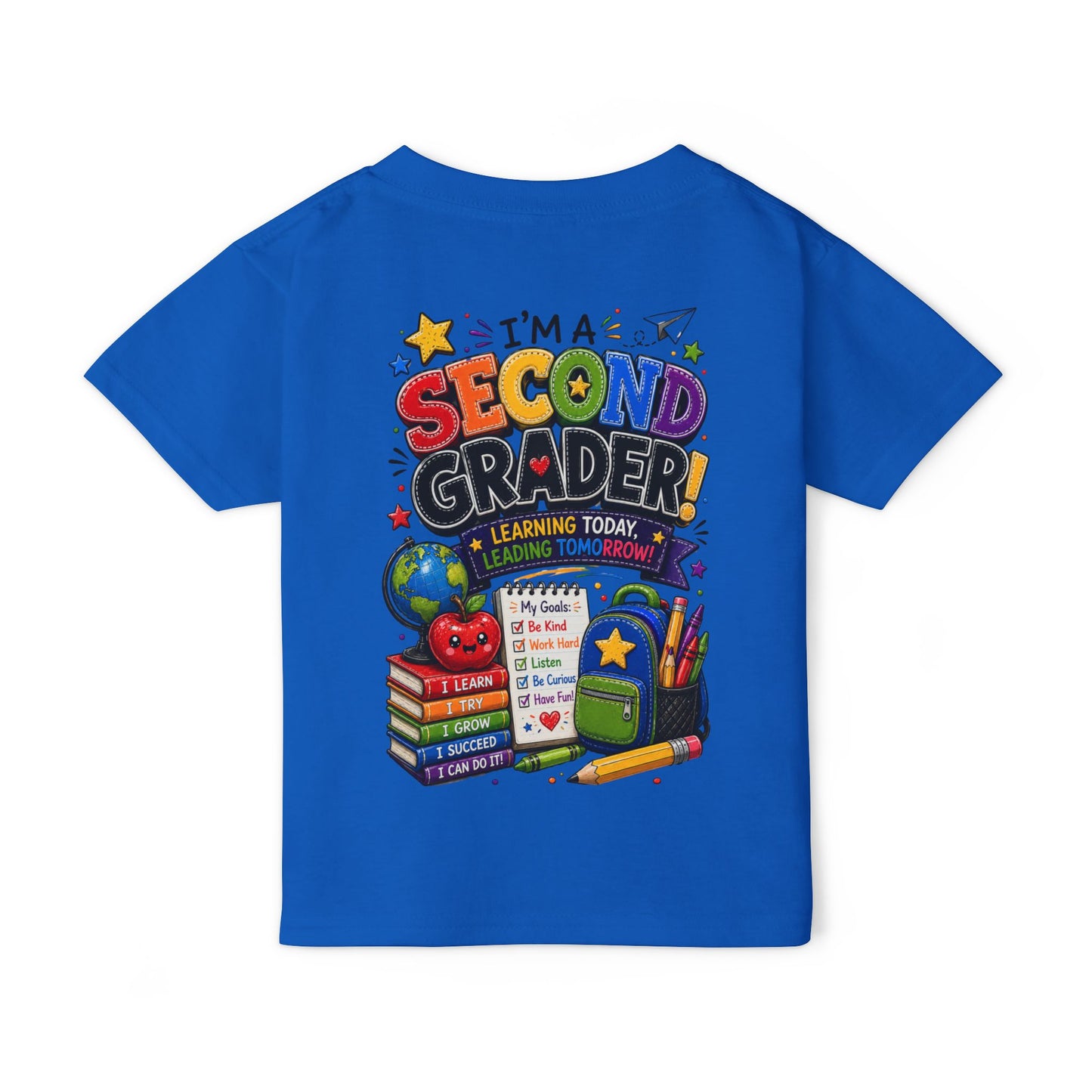 Second Grader Toddler T‑Shirt - "I'm a Second Grader" Back-to-School Cute Kids Tee