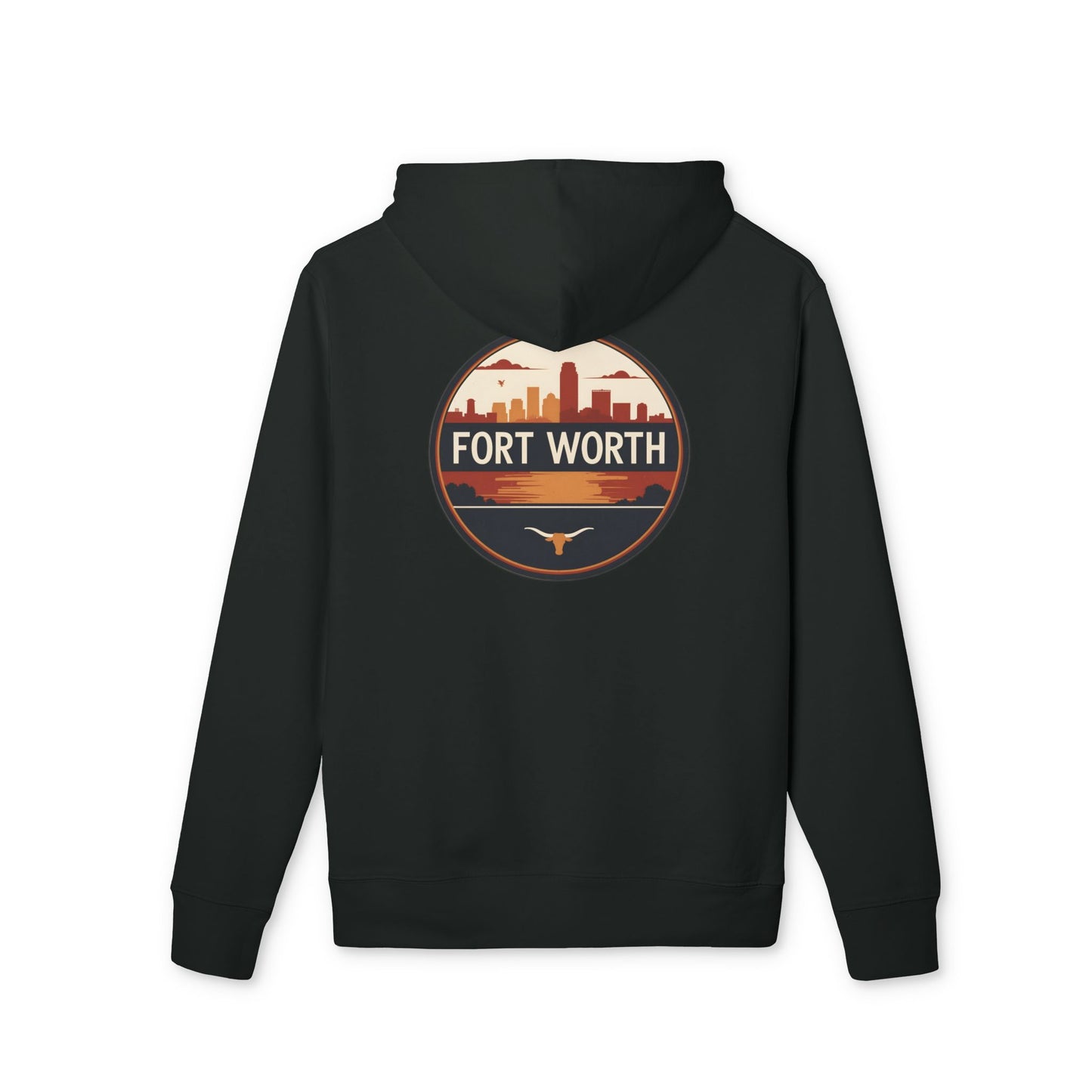 Fort Worth Skyline Hoodie — Retro Cityscape Sweatshirt