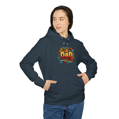 Dad Graphic Hoodie – Colorful ‘DAD’ Crown Design, Funny Loving Protector Gift for Father’s Day