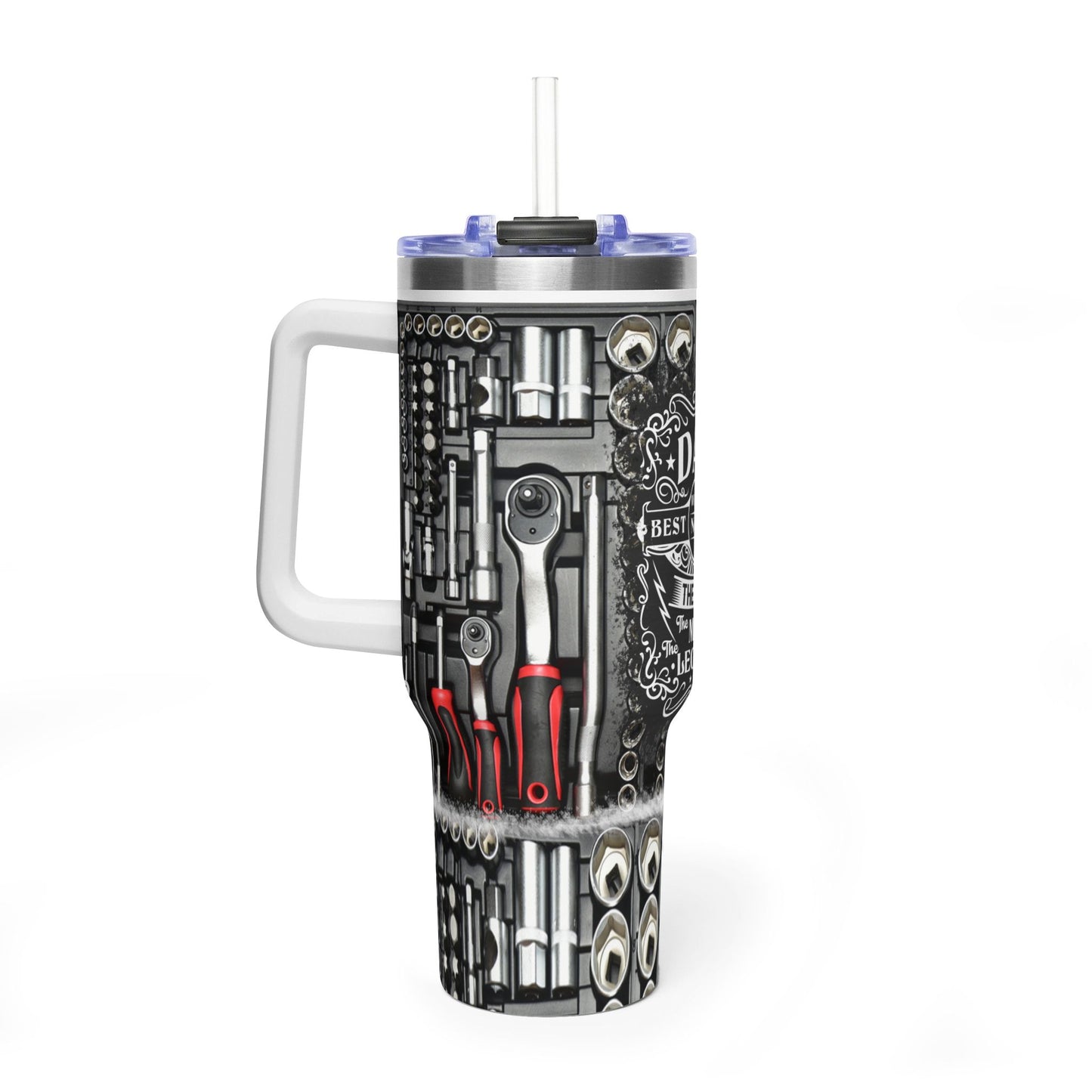 Dad Tools 40oz Vacuum Tumbler — "Dad: Best Man, Myth, Legend" Insulated Travel Mug