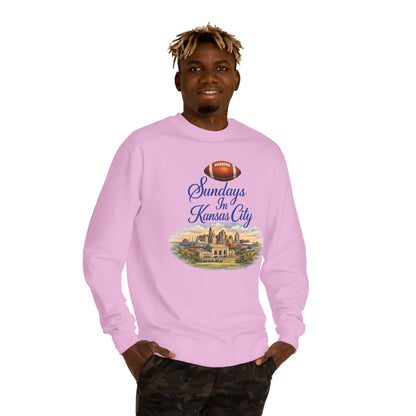 Sundays in Kansas City Sweatshirt — Vintage Skyline Football Crewneck
