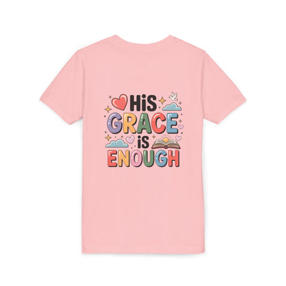 His Grace Is Enough Youth Tee — Christian Kids Inspirational Shirt