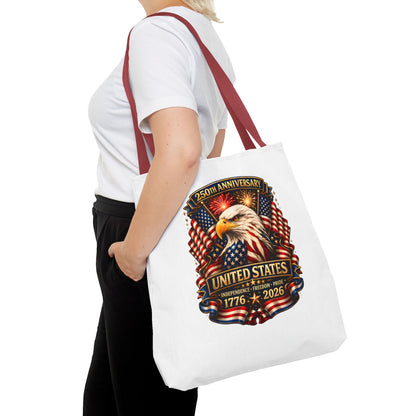 250th Anniversary United States Eagle Tote Bag — 1776–2026 Patriotic Cotton Tote