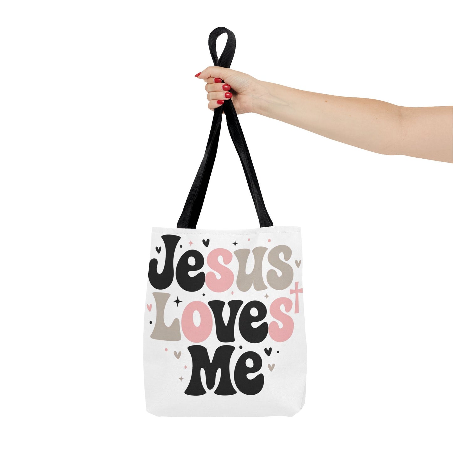 Jesus Loves Me Tote Bag - Faith-Inspired Christian Scripture Canvas Tote
