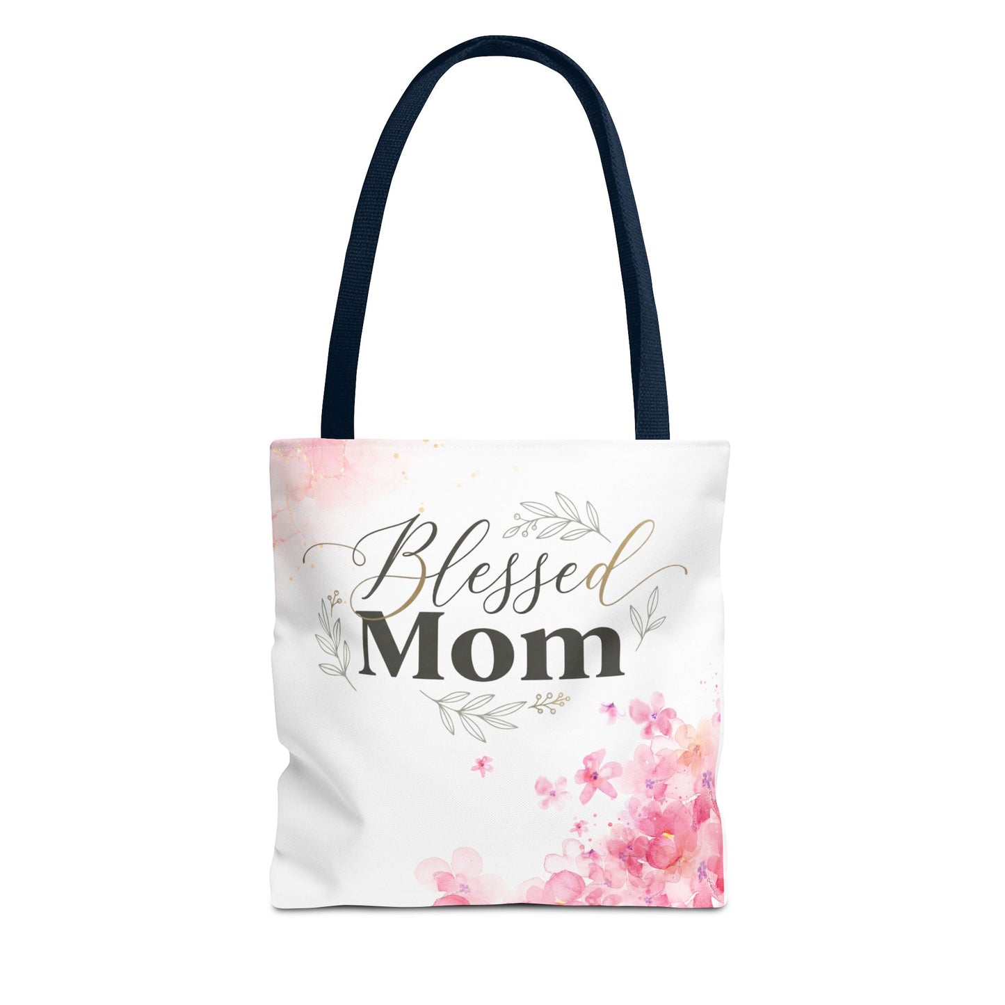 Blessed Mom Floral Tote Bag