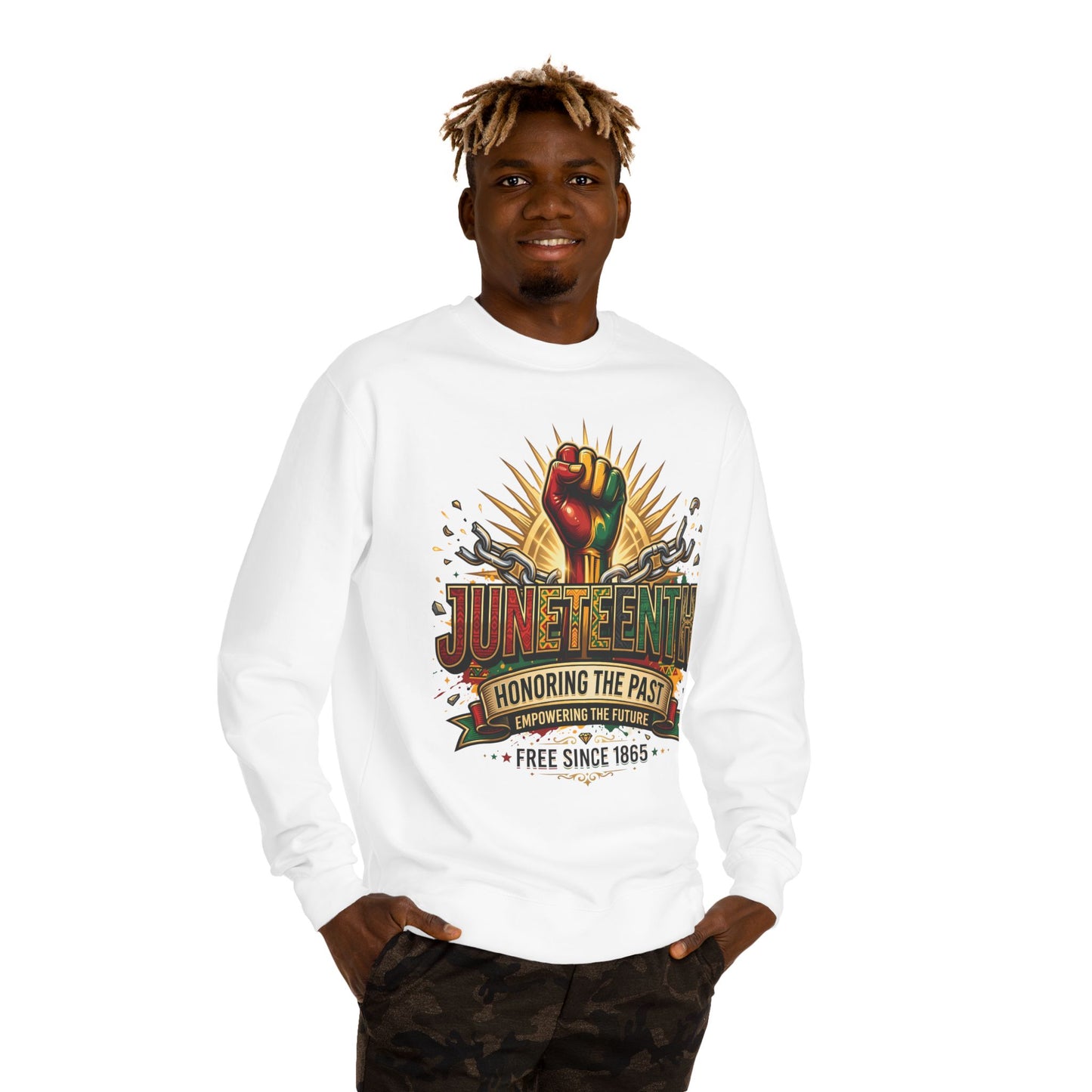 Juneteenth Sweatshirt — "Honoring the Past, Empowering the Future" Crewneck