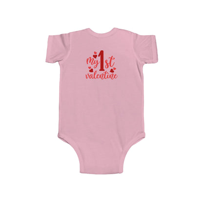 Baby Bodysuit — "My 1st Valentine" Infant Valentine Onesie