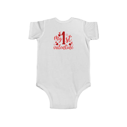Baby Bodysuit — "My 1st Valentine" Infant Valentine Onesie