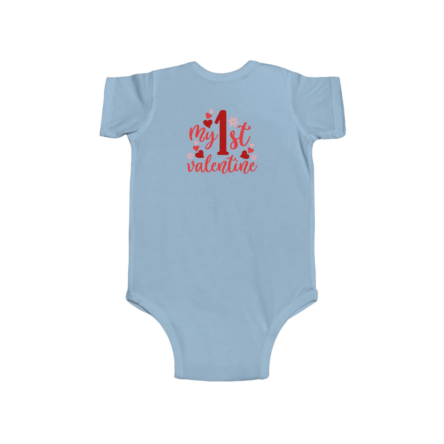 Baby Bodysuit — "My 1st Valentine" Infant Valentine Onesie