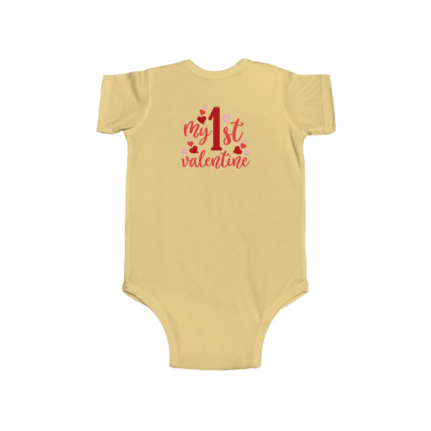 Baby Bodysuit — "My 1st Valentine" Infant Valentine Onesie