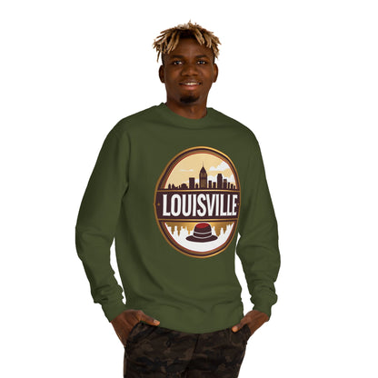 Louisville Skyline Sweatshirt — Derby Hat Retro Crew Neck