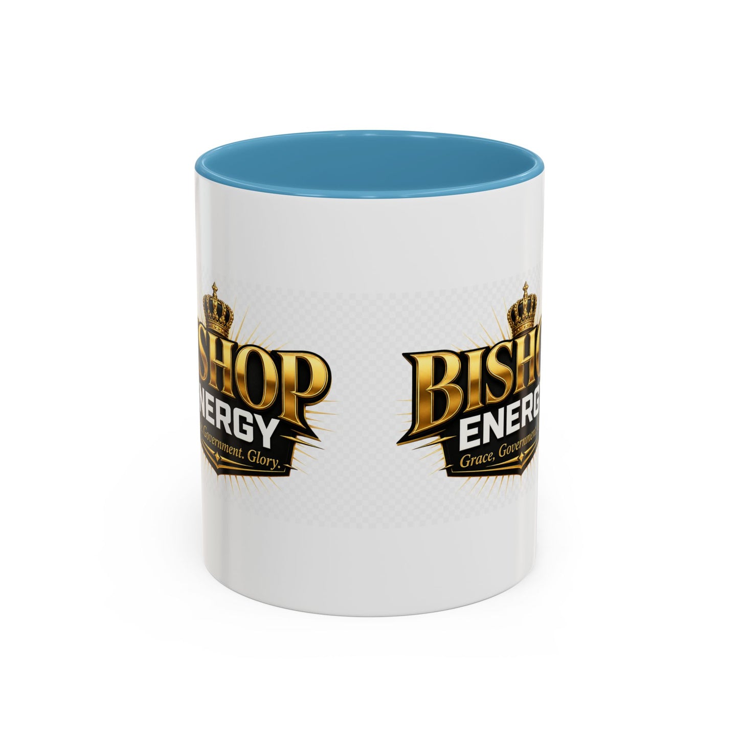Bishop Energy Coffee Mug — Gold Crown Logo Accent Ceramic Mug (11/15oz)