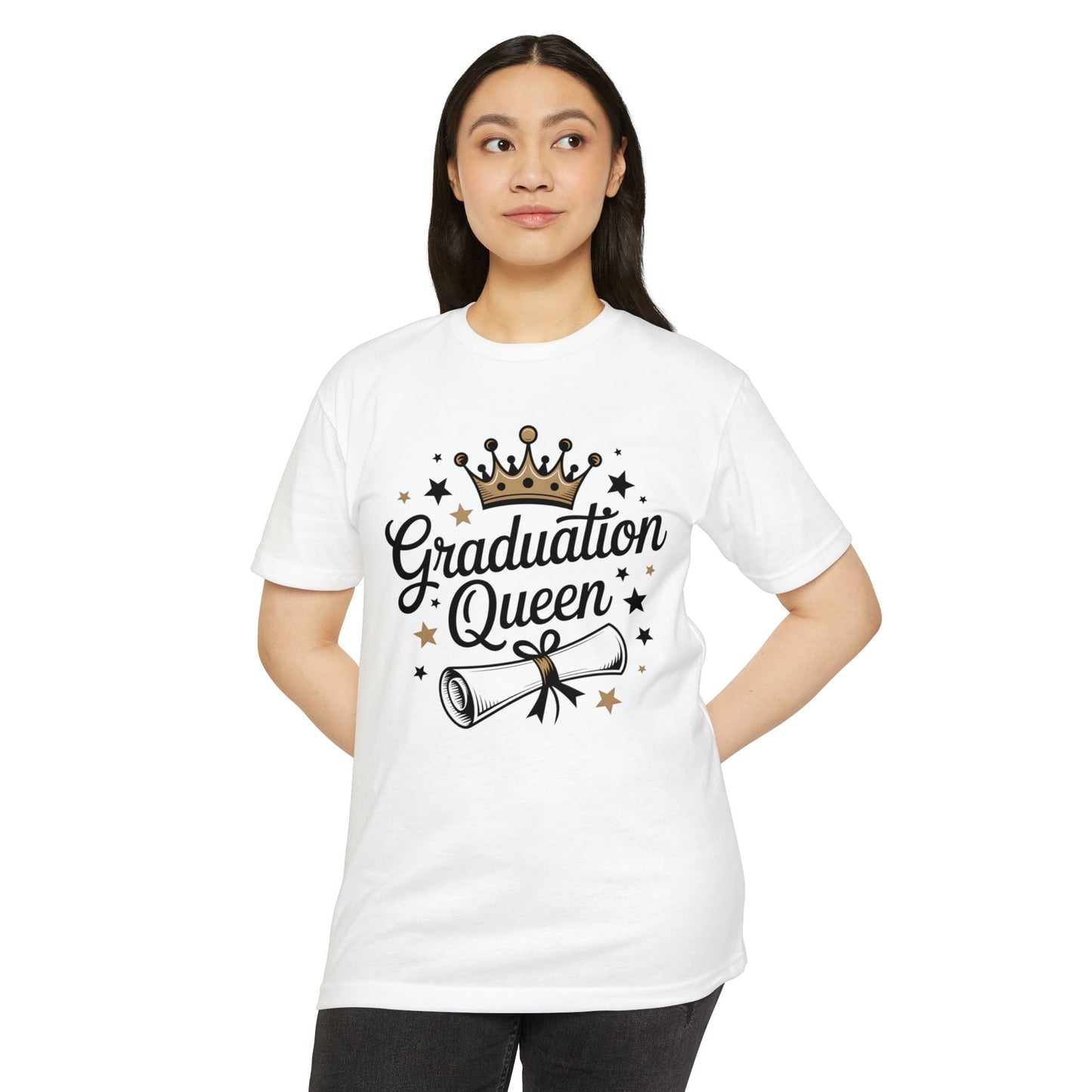 Graduation Queen T-Shirt — Crown & Diploma Celebration Tee