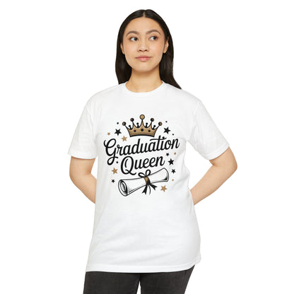 Graduation Queen T-Shirt — Crown & Diploma Celebration Tee