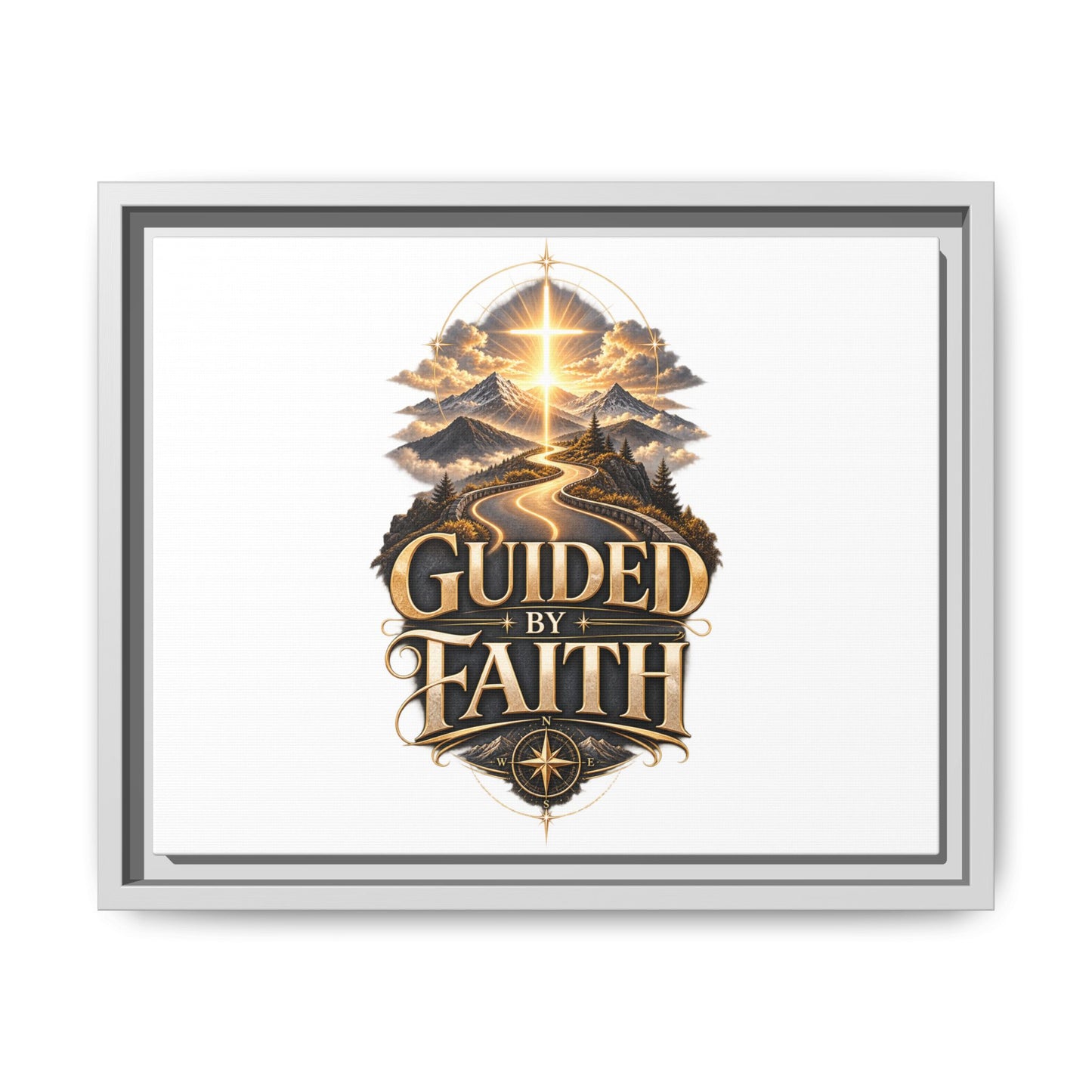 Guided by Faith Framed Matte Canvas — Inspirational Christian Wall Art