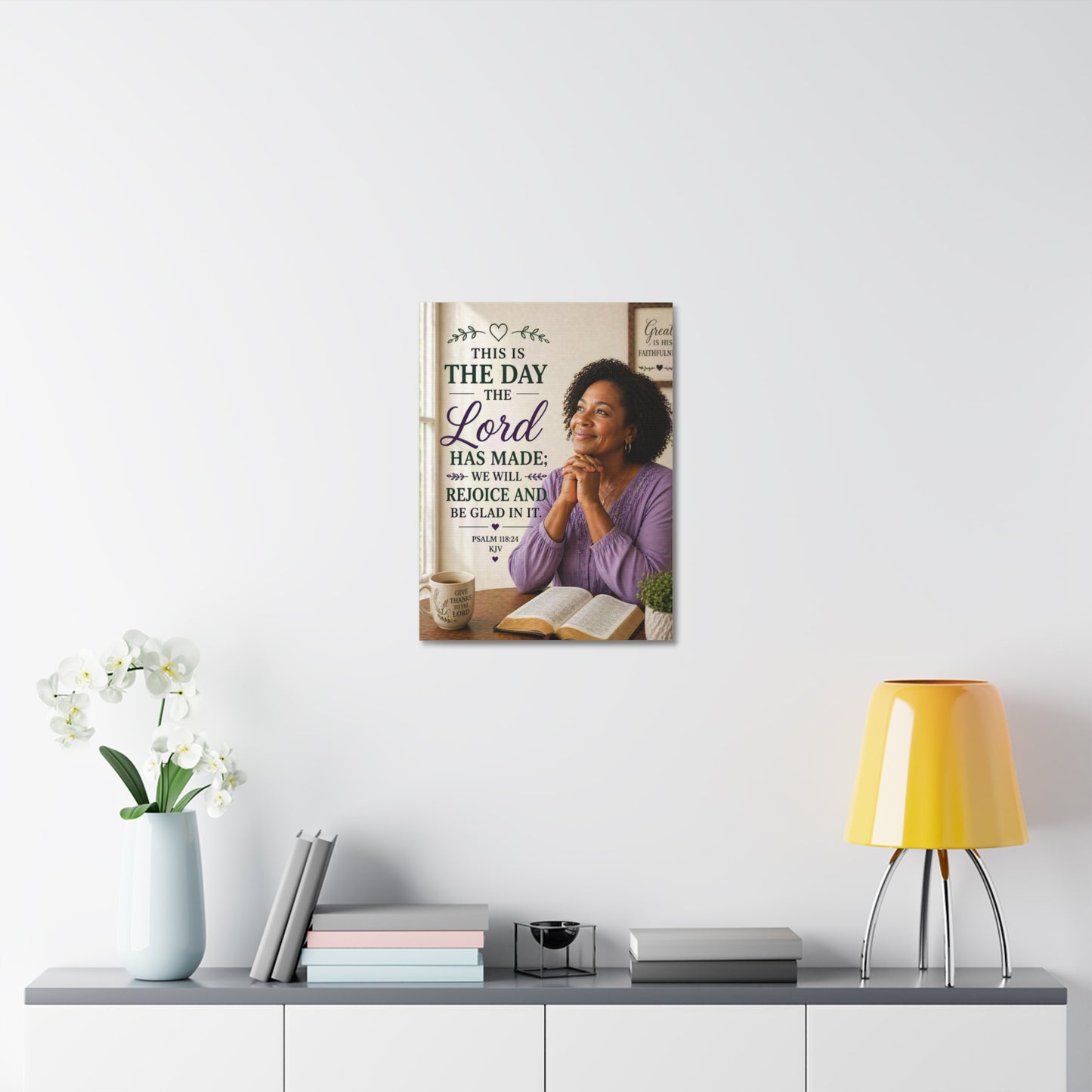 Stretched Canvas - "This Is The Day The Lord Has Made" Inspirational Psalm 118:24 Wall Art