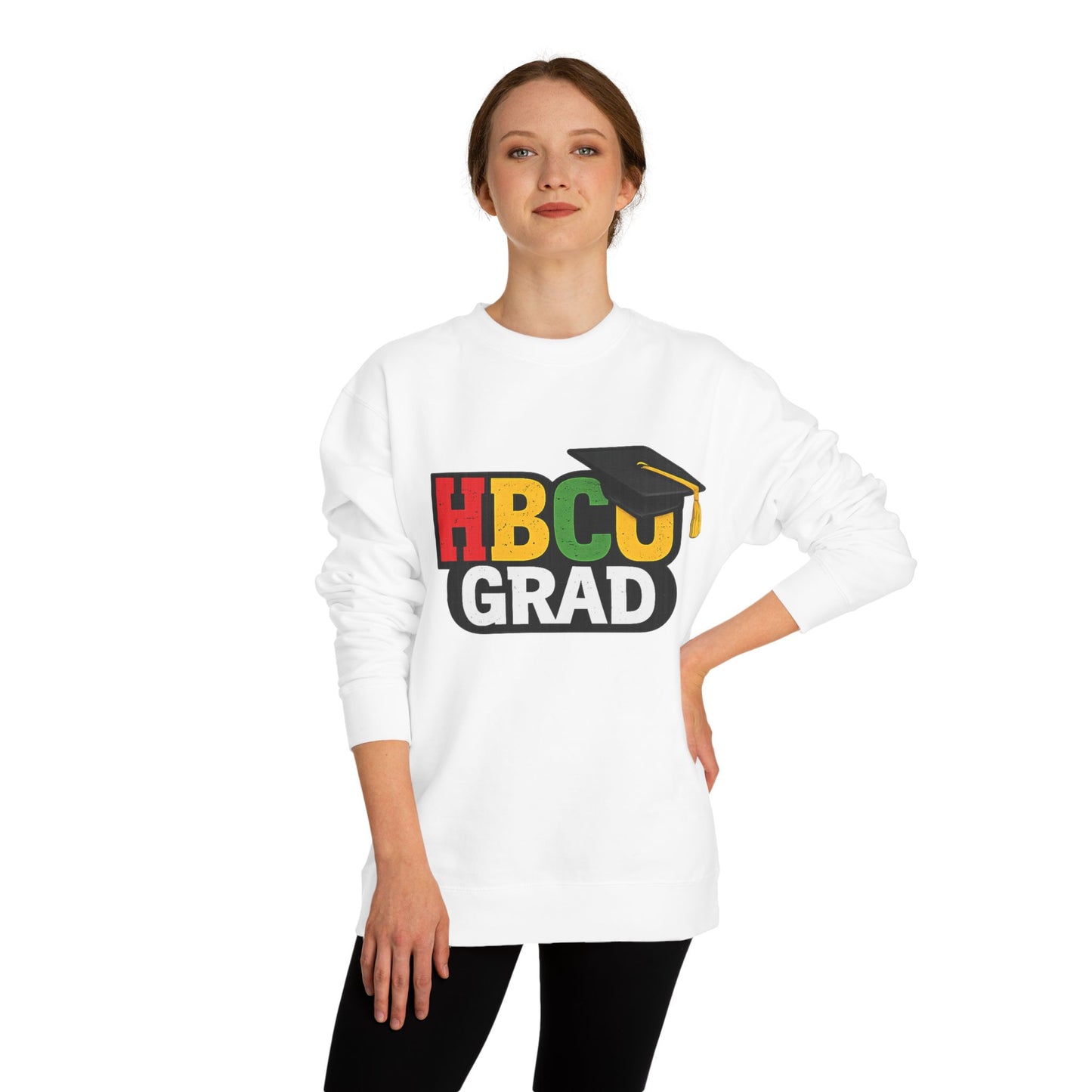 HBCU Grad Sweatshirt — Graduation Crewneck with Mortarboard