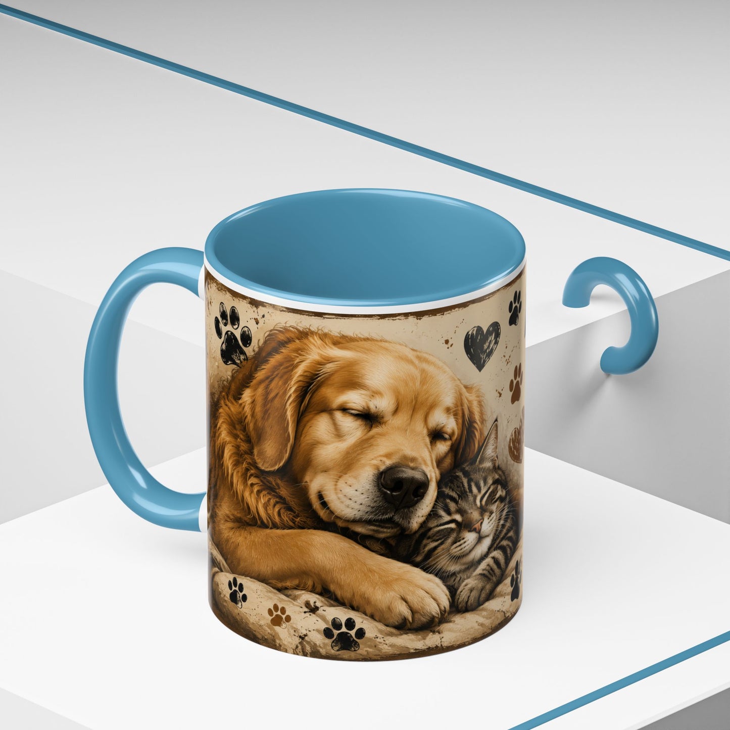Coffee Mug – "A House Is Not A Home Without Paws" Pet Lover Accent Mug