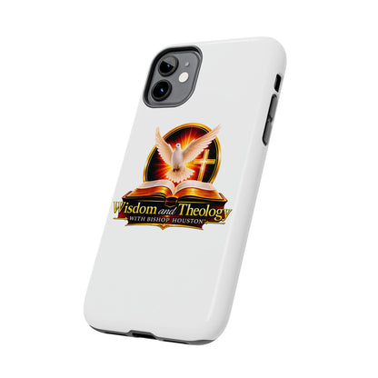 Wisdom and Theology Tough Phone Case — Christian Dove & Cross Design