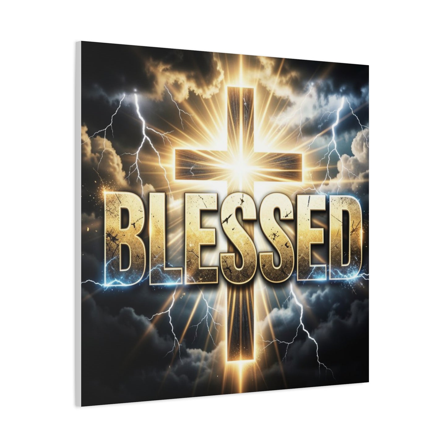 Blessed Cross Matte Canvas Wall Art
