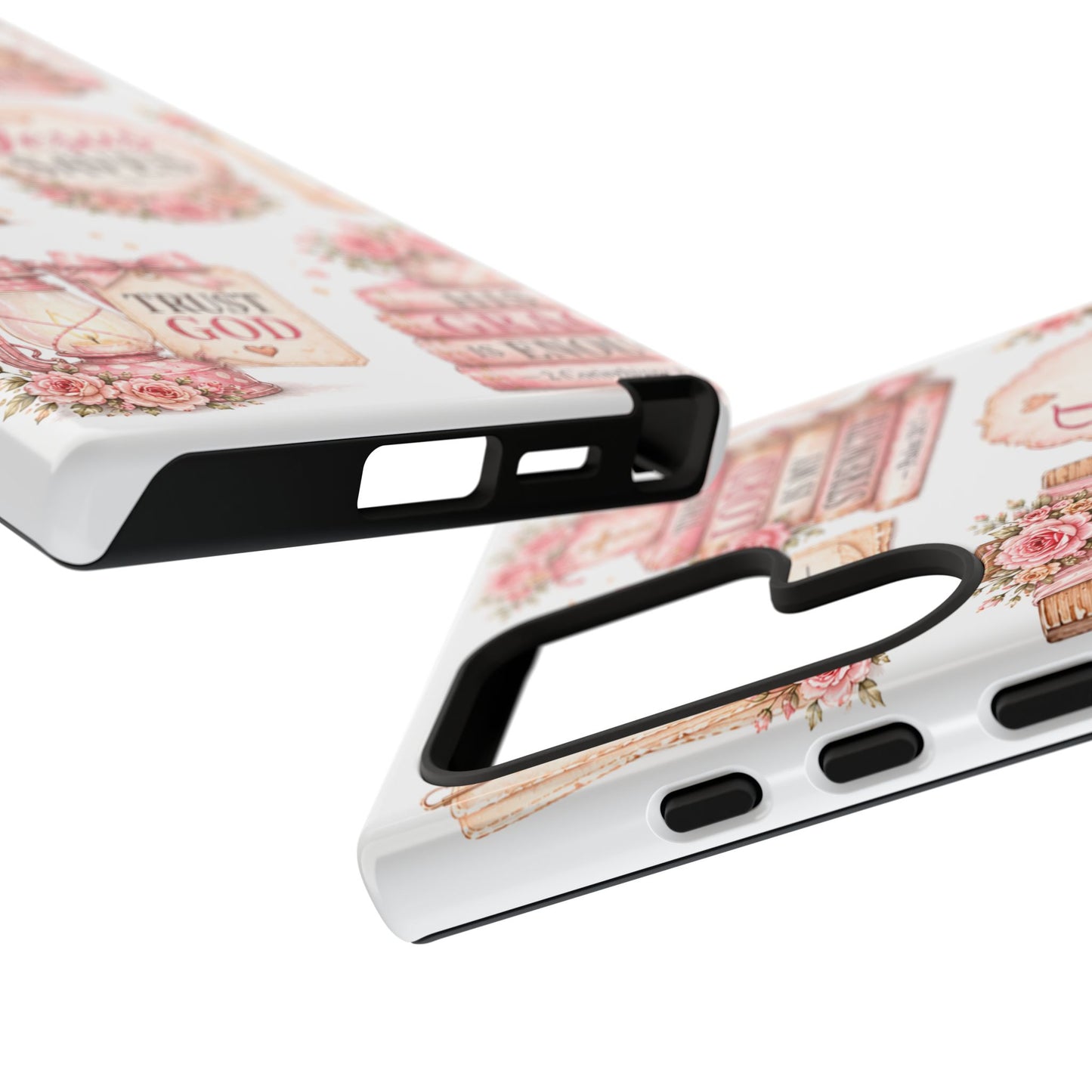 Faith Phone Case — 'Jesus Saves' Floral Christian Scripture iPhone Case
