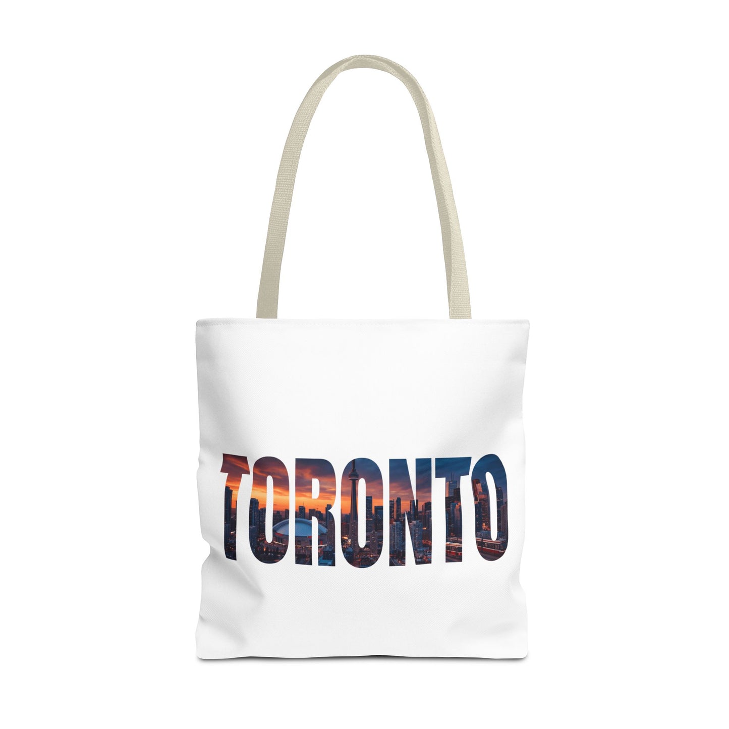 Toronto Skyline Tote Bag — Cityscape Photo Text Tote